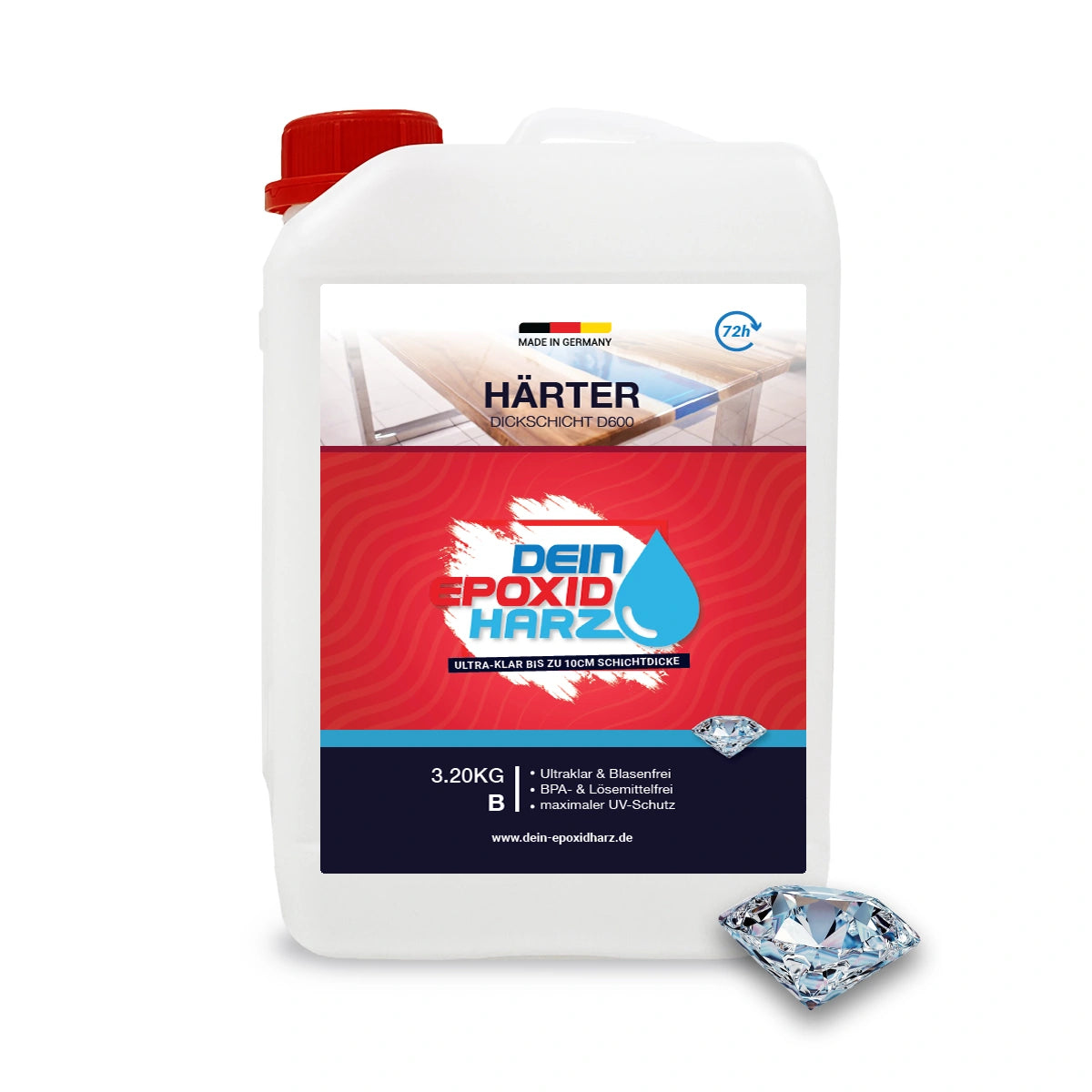 Durcisseur à couche épaisse D600 3,2L (sans kit)