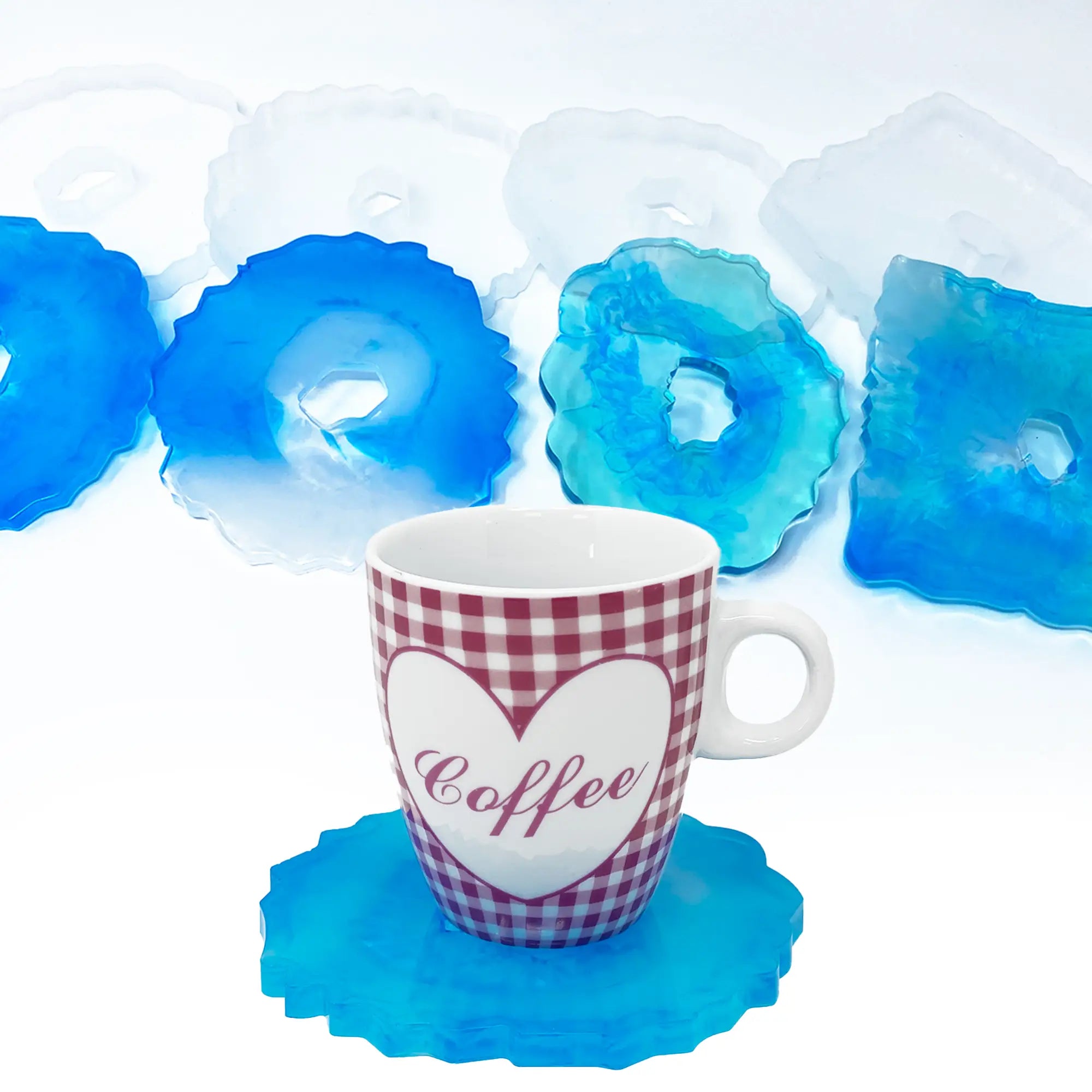 Silicone mold – coasters set of 4 with hole