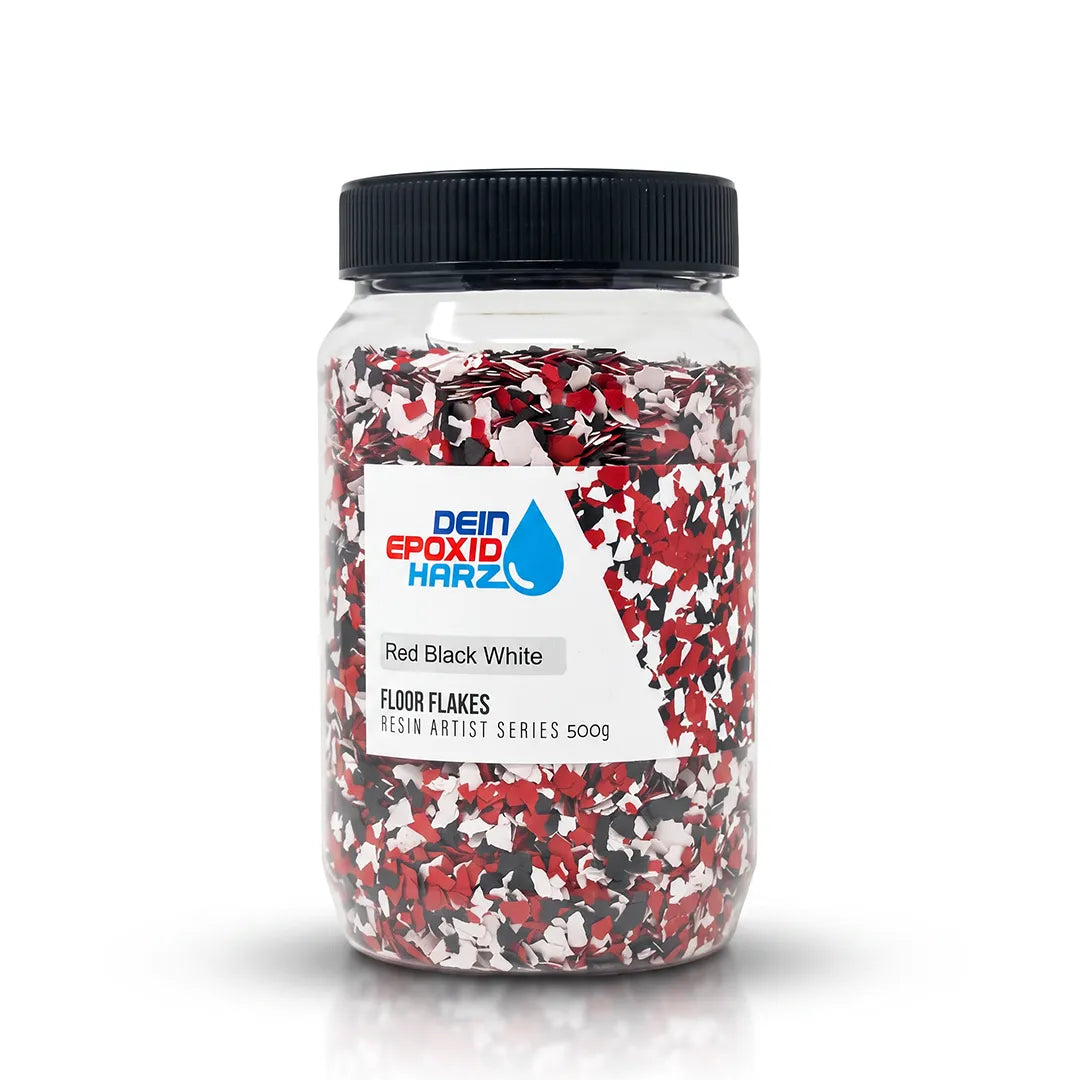 Floor Flakes / Dekochips - Rot, Schwarz & Weiß - 500g