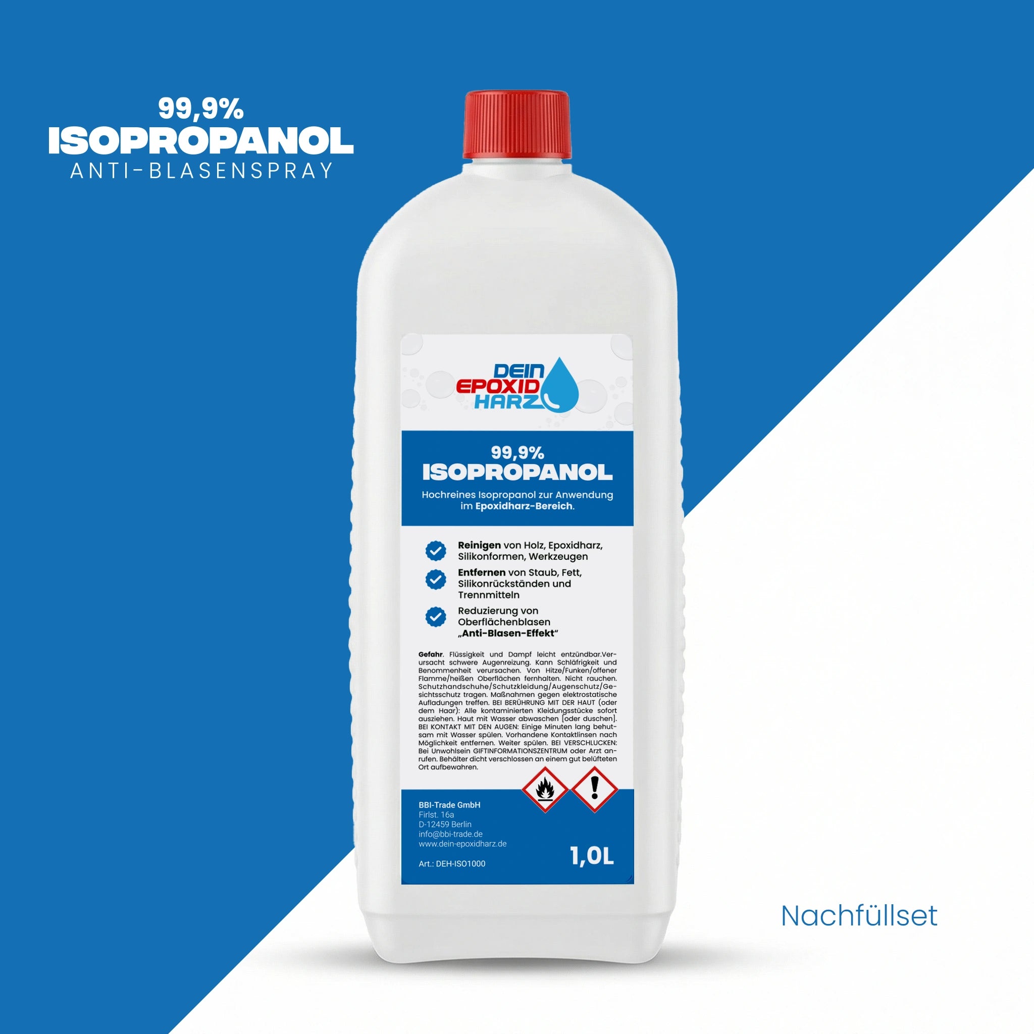 Anti-Blasen Spray - Isopropanol für Epoxidharz & Reinigung