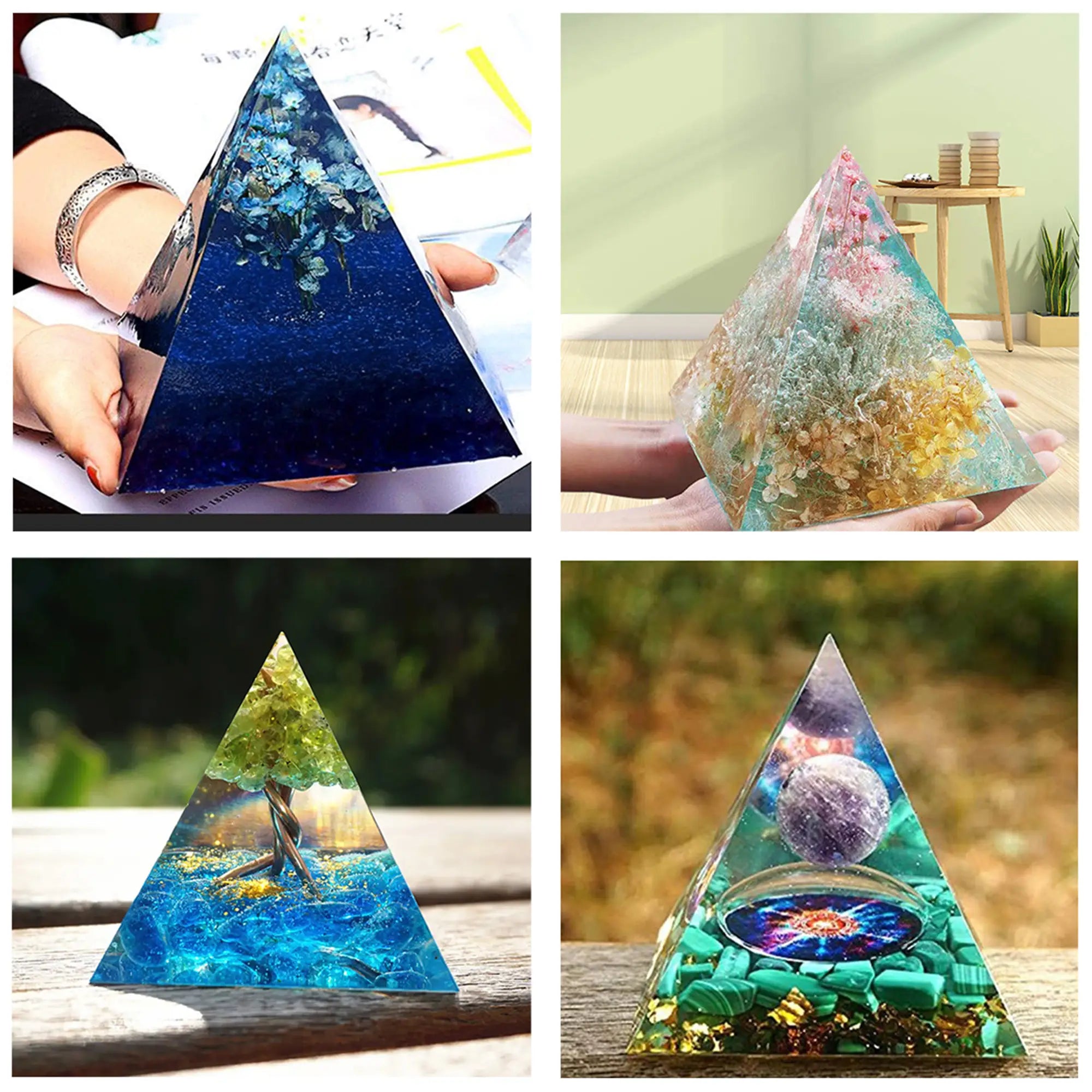 Moule en silicone - Pyramide d'orgonite