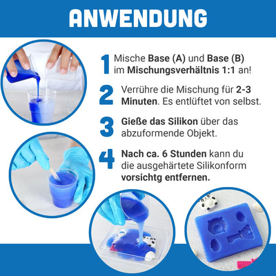 Duplicating Silicone 500gr - Liquid Silicone Rubber 1:1 - 25D