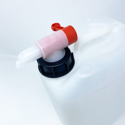 Pouring tap - dosing aid for canisters DIN51