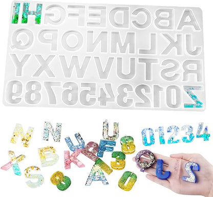 Silicone Mold - Alphabet &amp; Jewelry Set