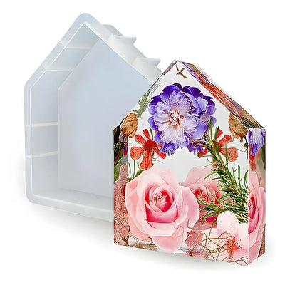 Silikonform für Epoxidharz 3D Haus