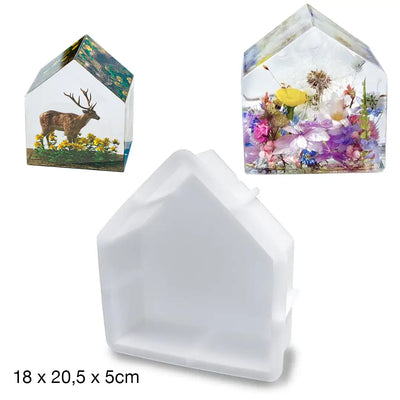 Silikonform für Epoxidharz 3D Haus