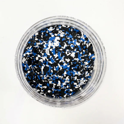Floor Flakes / Dekochips - Blau, Schwarz & Weiß - 500g