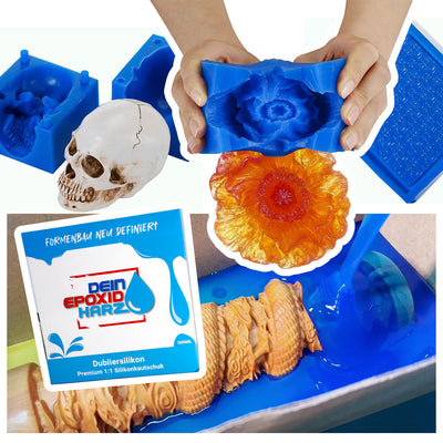 Duplicating Silicone 500gr - Liquid Silicone Rubber 1:1 - 25D