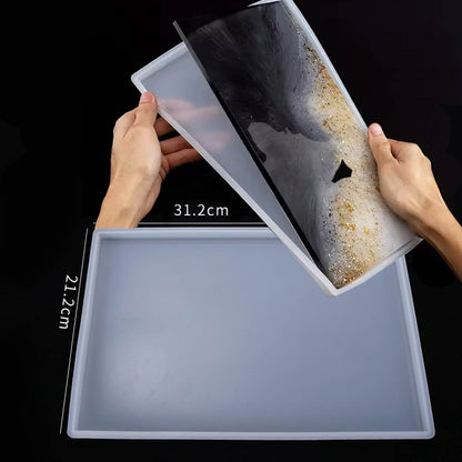 Moule en silicone - Plateau rectangulaire avec poignées