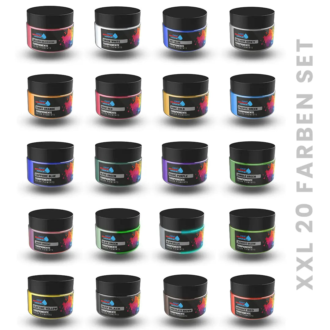 Ensemble de 12 couleurs – Pigments en poudre de couleur métallisée nacrée