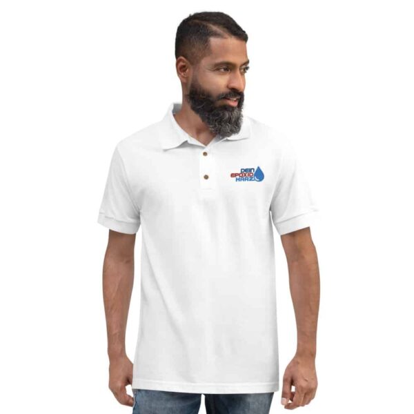Dein-eboxidharz-classic polo shirt white front 60dc3089f0878