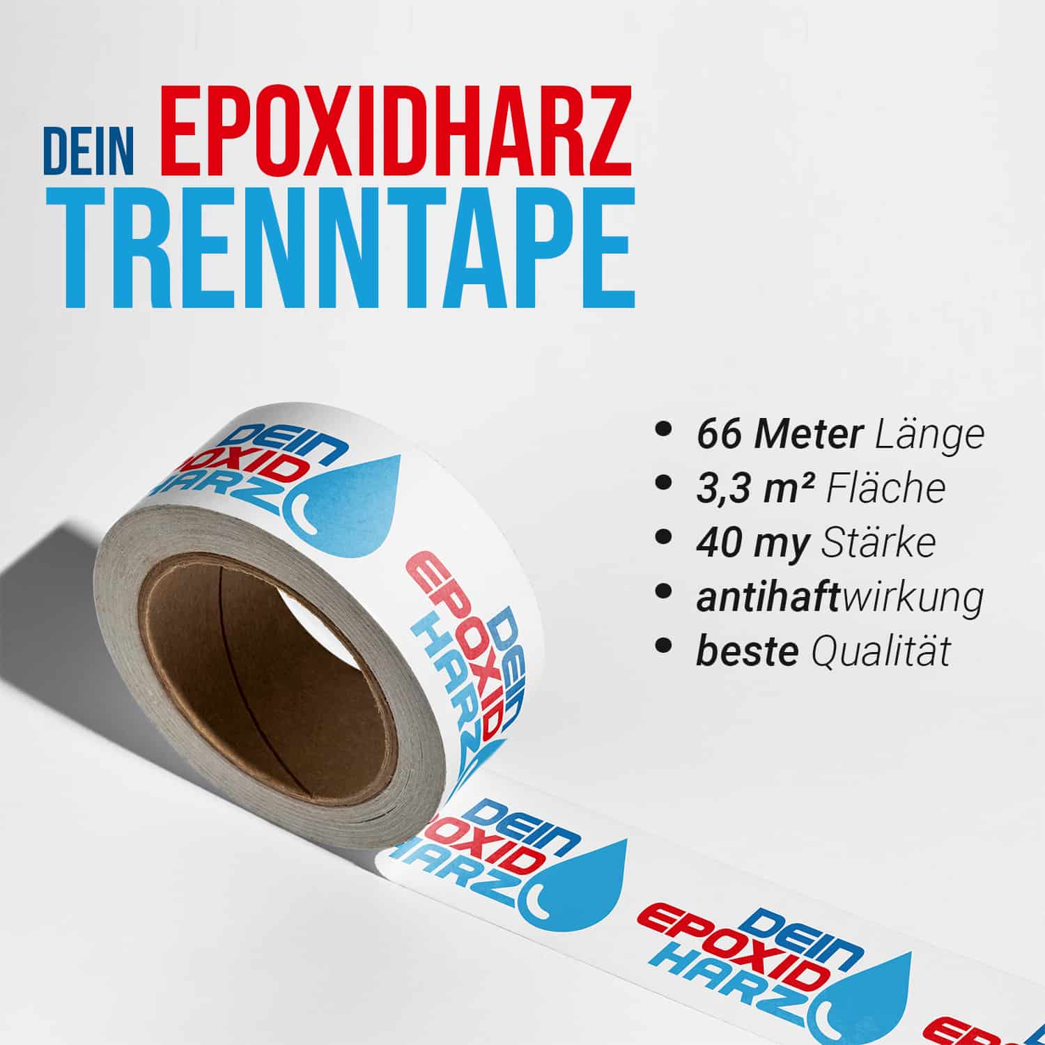Epoxy-Spezial PUR-Harz Matteband für Epoxidharz Breite 12 cm & 20 cm Epoxid